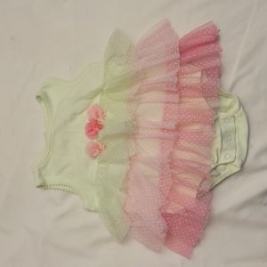 Onsie T Shirt Ruffles Tulle Florets Dress 6M